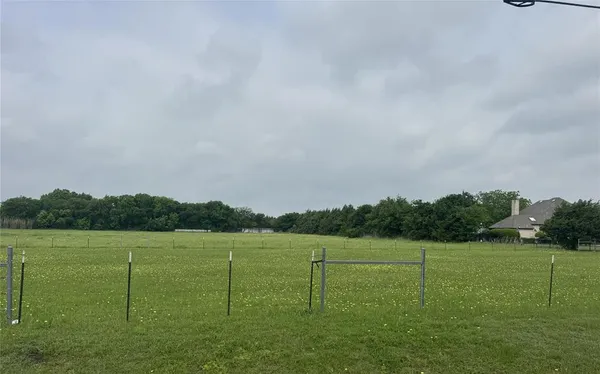 a view of a field with grass