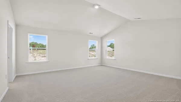 an empty room with a window