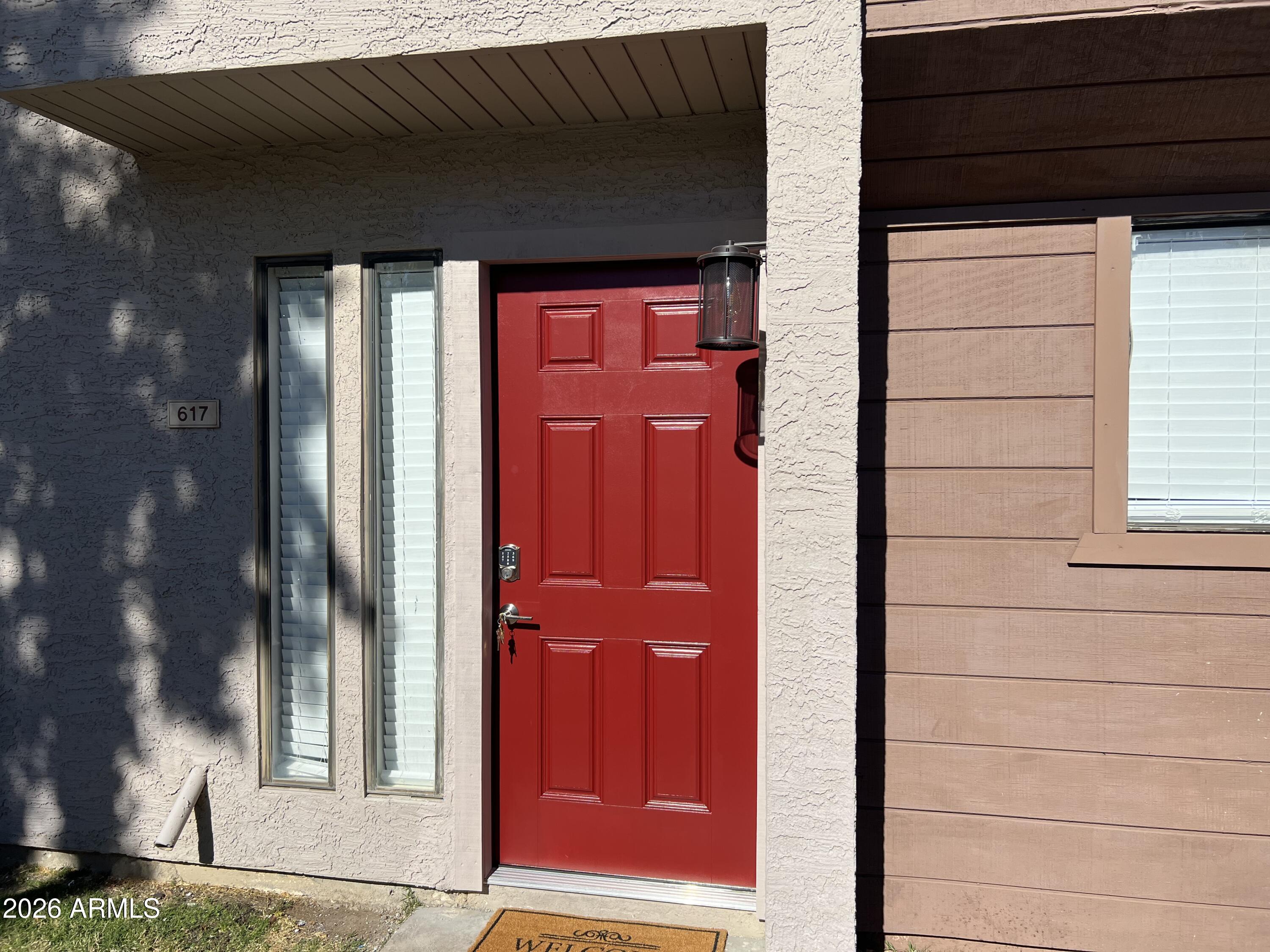 a view of front door