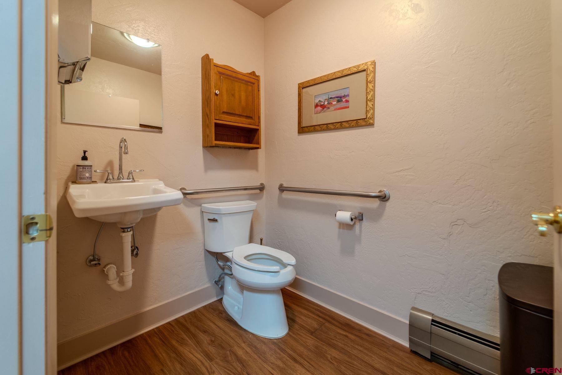 3649 Main Avenue Durango, CO 81301 - Photo 15 of 30 a bathroom with a sink toilet and a mirror