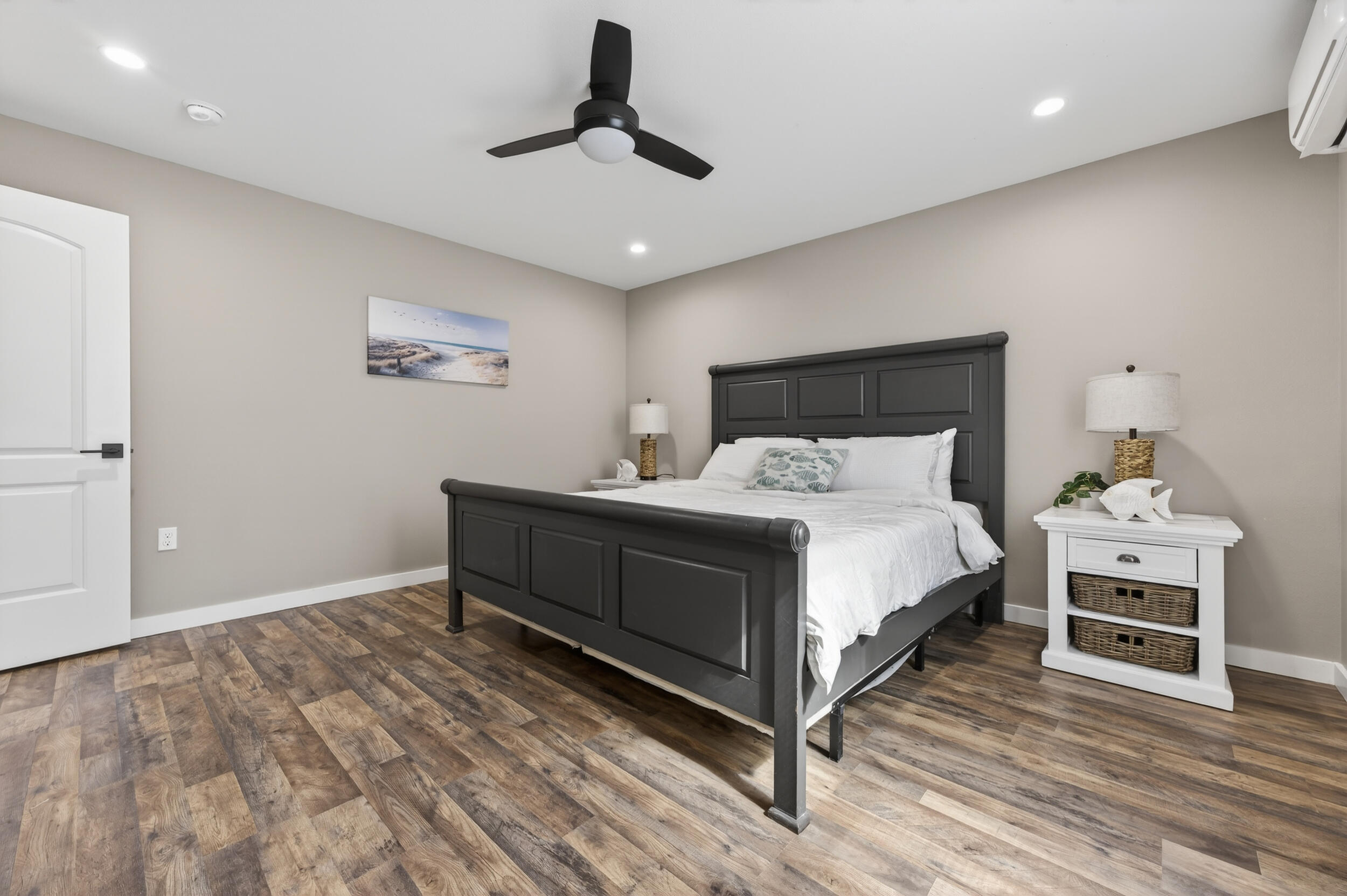 60 McDaniels Fishcamp Road, Unit A Freeport, FL 32439 - Photo 12 of 67 a bed room with a bed and a ceiling fan