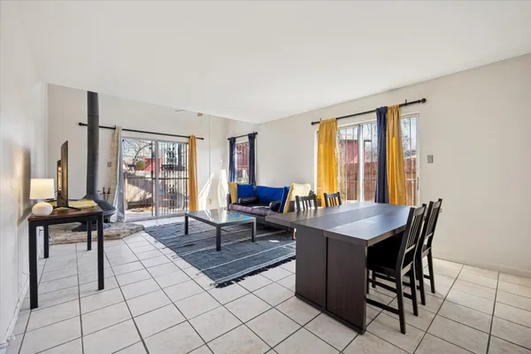 a view of a livingroom with furniture and window