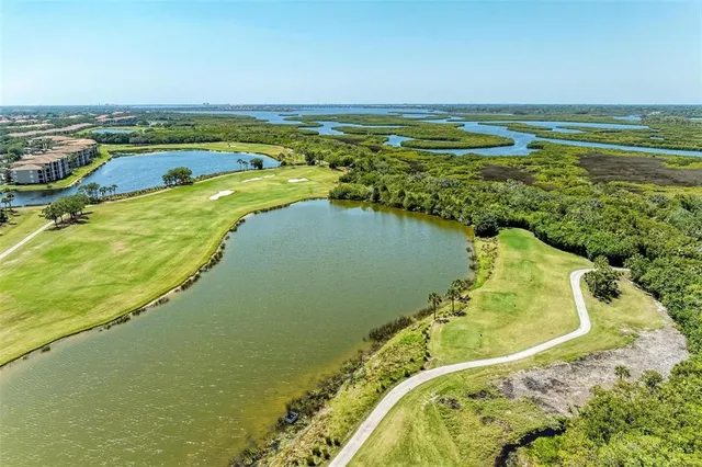 an aerial view of a house with a swimming pool