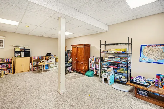 a view of a room with toys