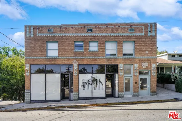 a front view of a building