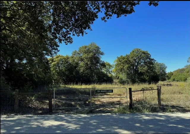 a view of a yard with wooden floor