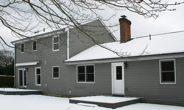 a view of water heater door of the house