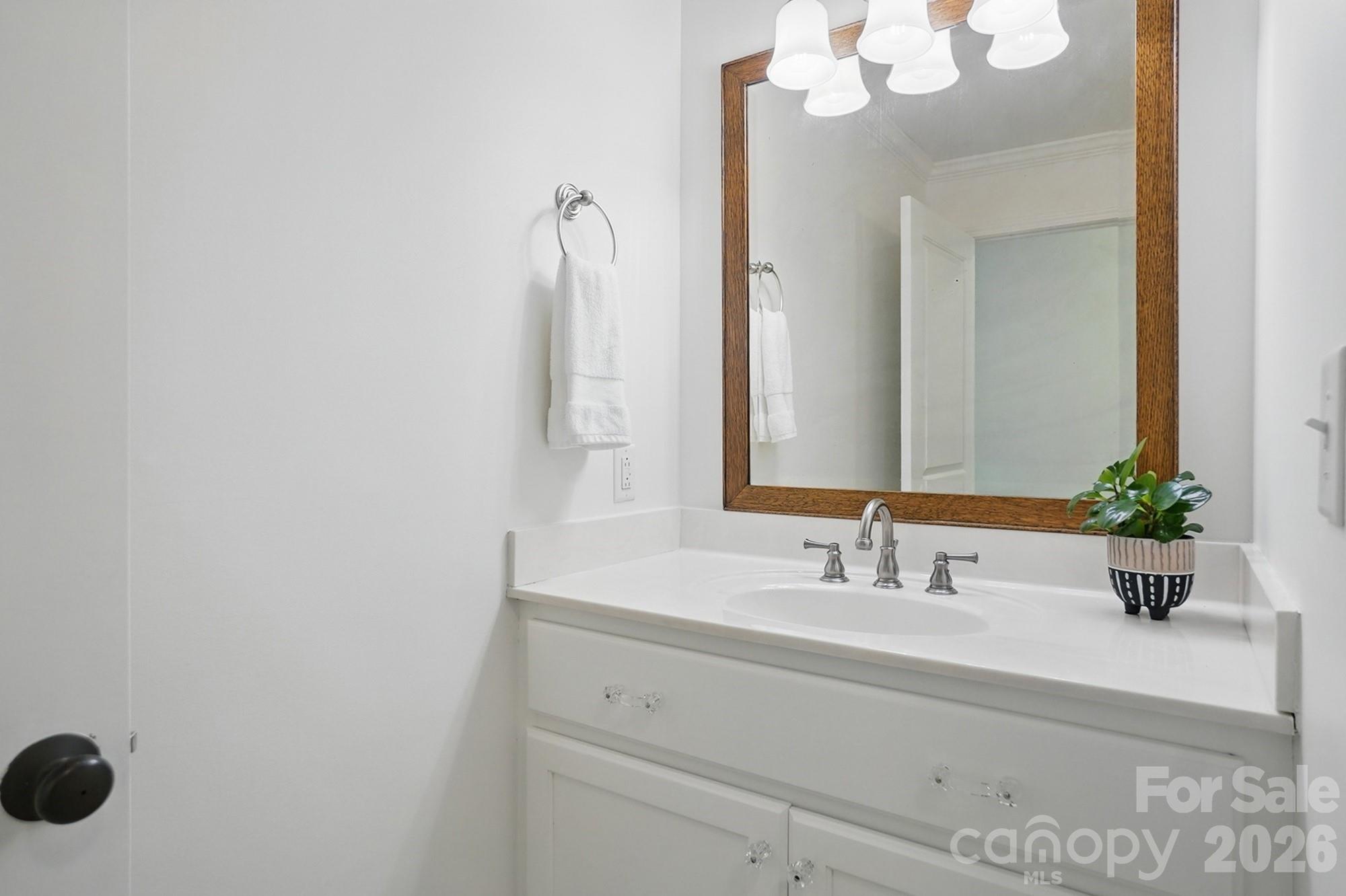411 Baucom Deese Road Monroe, NC 28110 - Photo 28 of 45 a bathroom with a sink vanity and a mirror