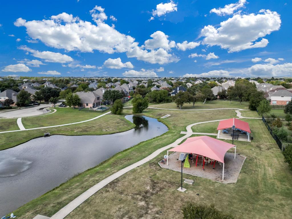6403 Highland Crest Lane Sachse, TX 75048 - Photo 33 of 40 Aerial perspective of suburban area with a nearby body of water