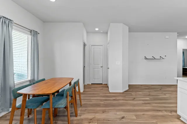 a bedroom with a bed and a cabinets