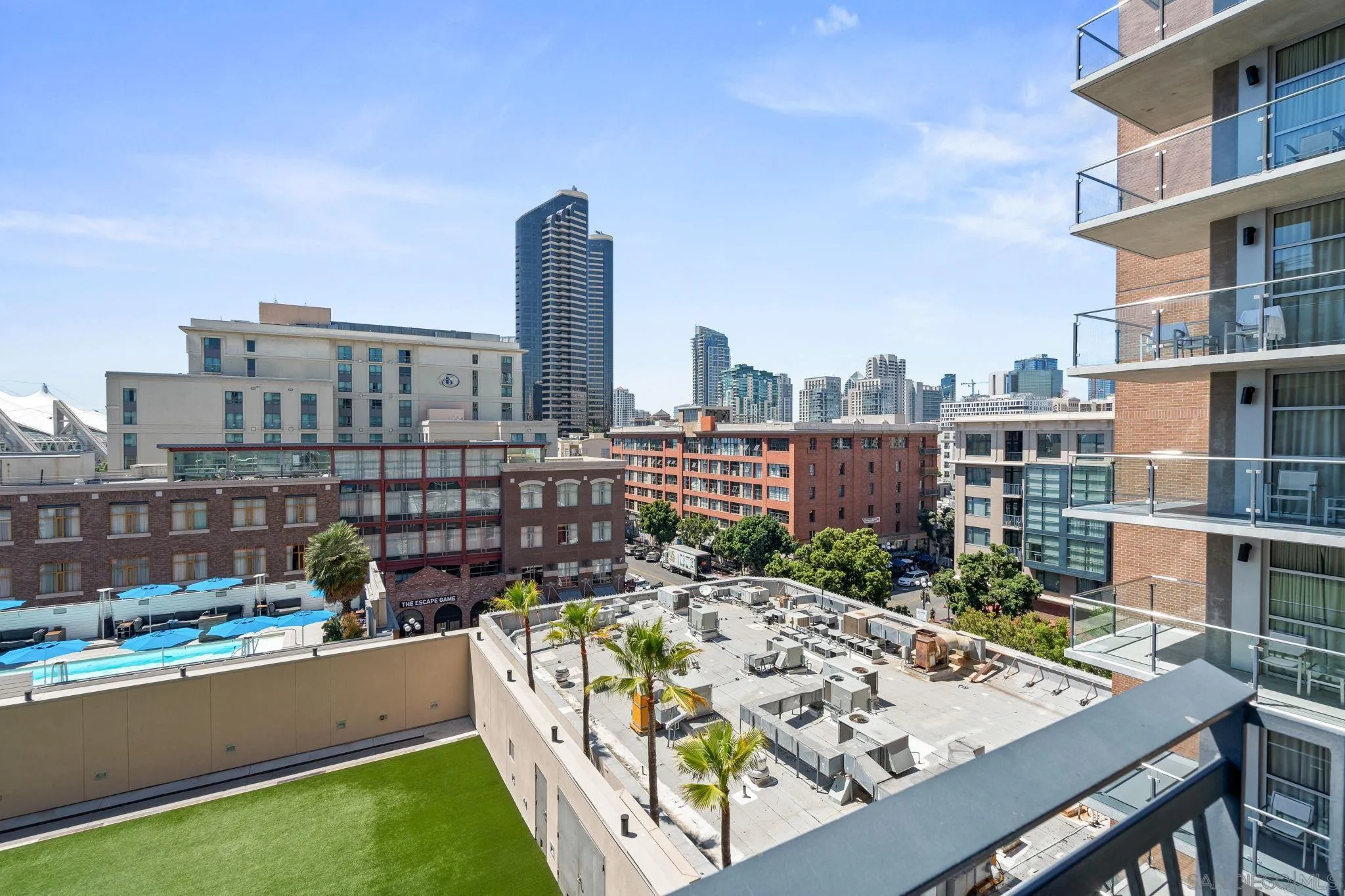207 Fifth Avenue, Unit 739 San Diego, CA 92101 - Photo 21 of 30 a view of city from terrace along with seating space