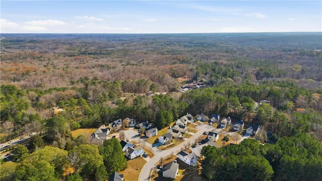 an aerial view of multiple house