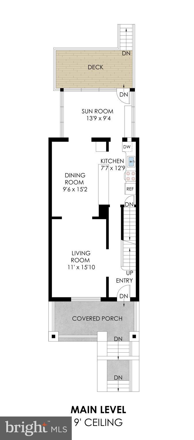 1507 A Street Northeast Washington, DC 20002 - Photo 55 of 57 Main level floorplan
