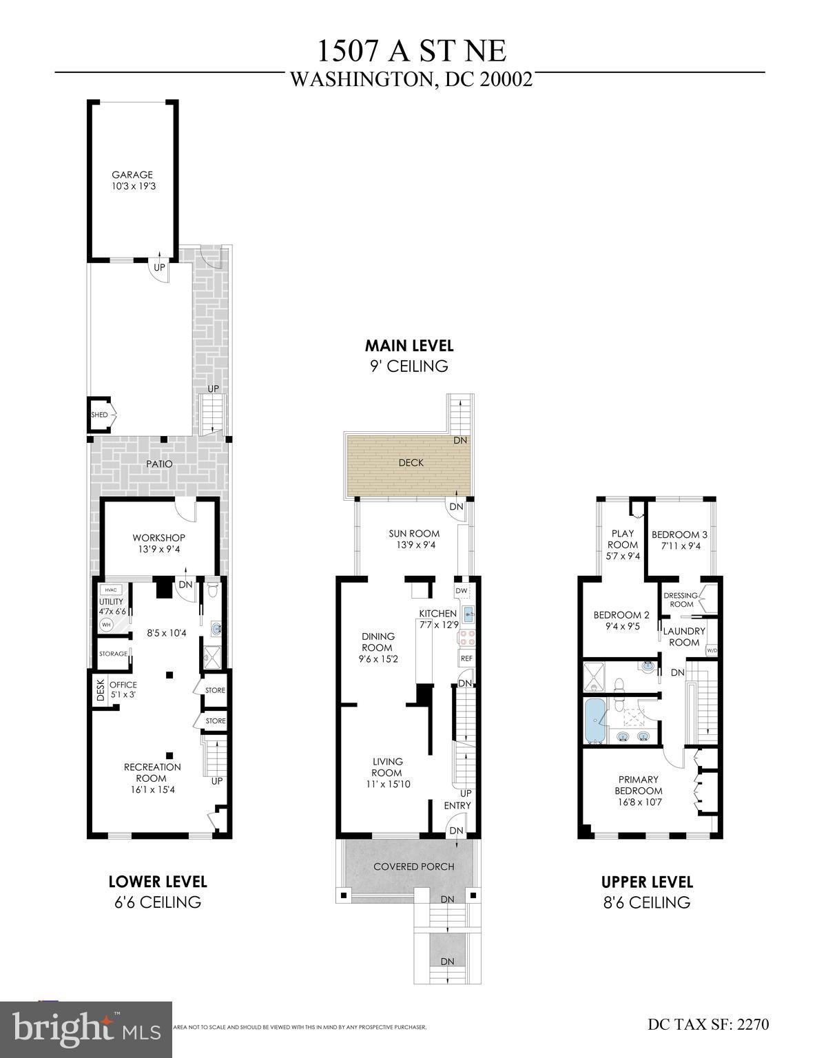 1507 A Street Northeast Washington, DC 20002 - Photo 54 of 57 1507 A St NE floorplan showing storage garage
