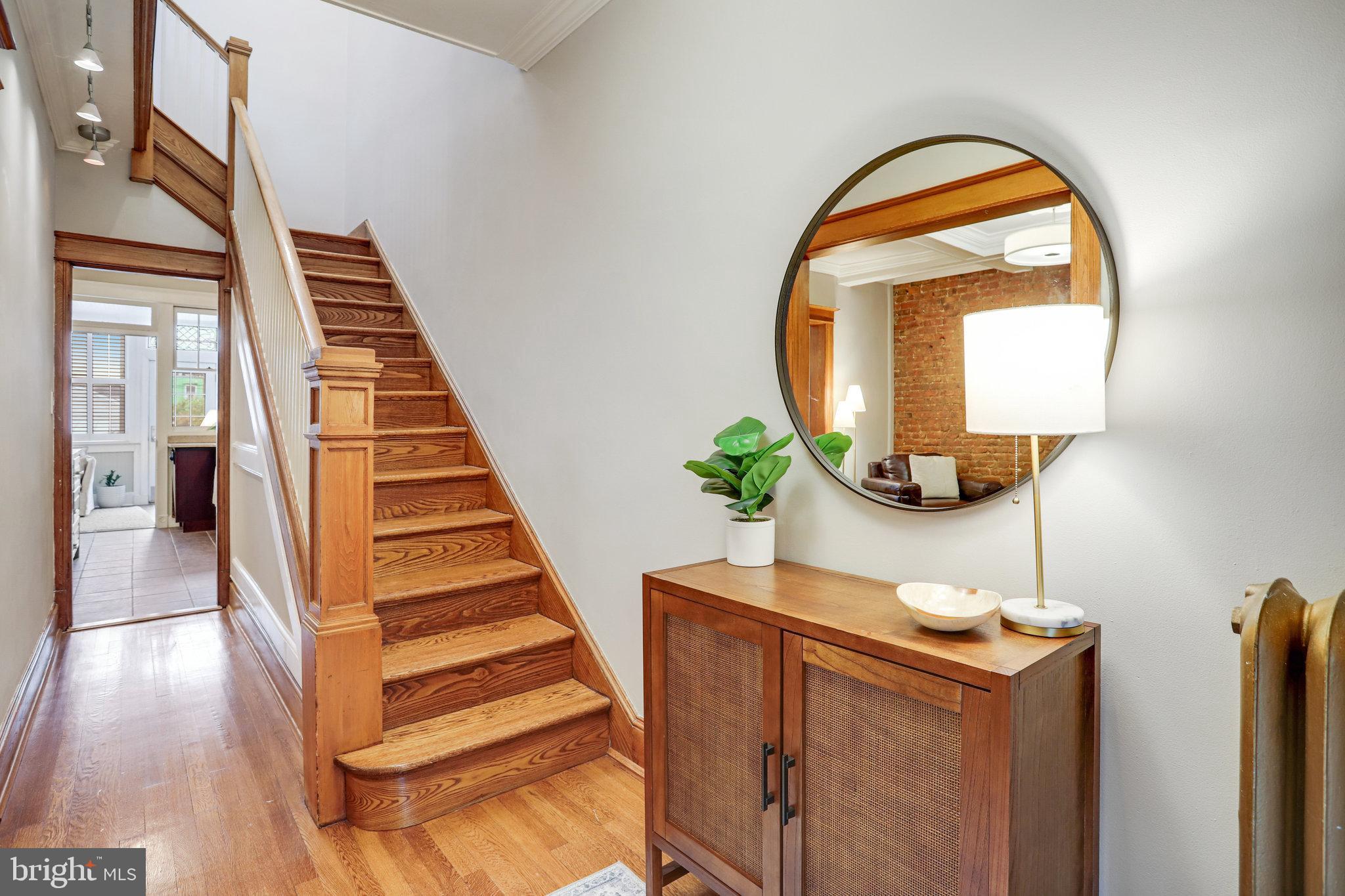 1507 A Street Northeast Washington, DC 20002 - Photo 3 of 57 Spacious entry w/GORGEOUS floors, stairs, and trim