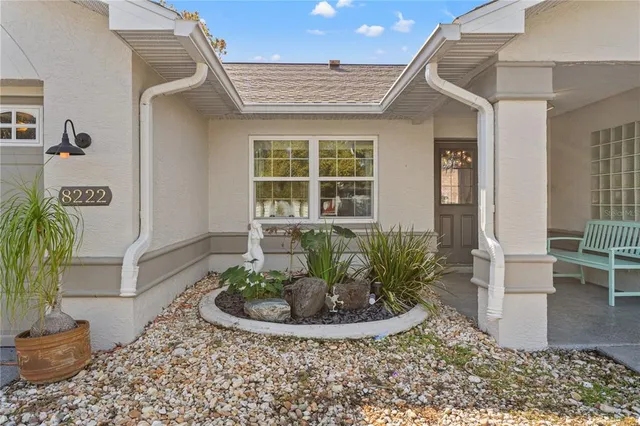 a view of a living room filled with furniture and plants