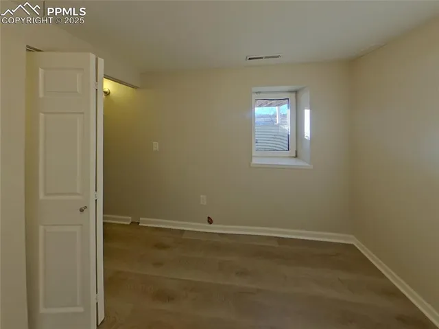 an empty room with a window