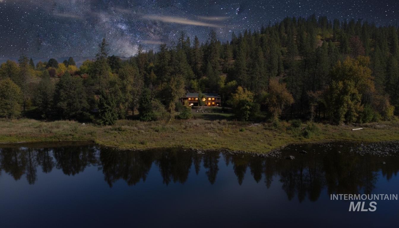 4480 Highway 12 Kamiah, ID 83536 - Photo 4 of 49 Aerial view at night AI of a water view