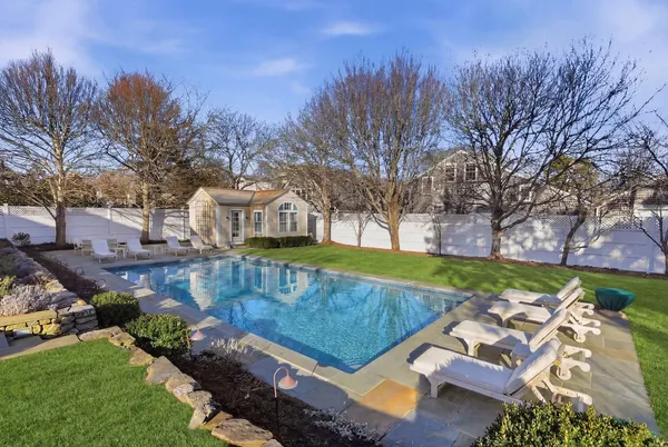 a view of a house with garden