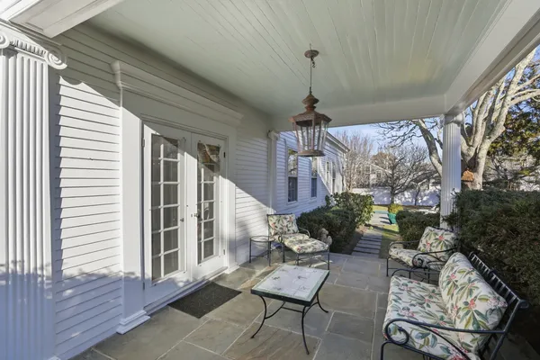 a outdoor space with furniture