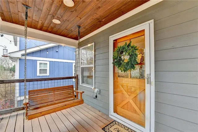 a view of outdoor space with seating space