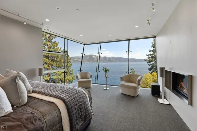 a bed room with a bed and a couch