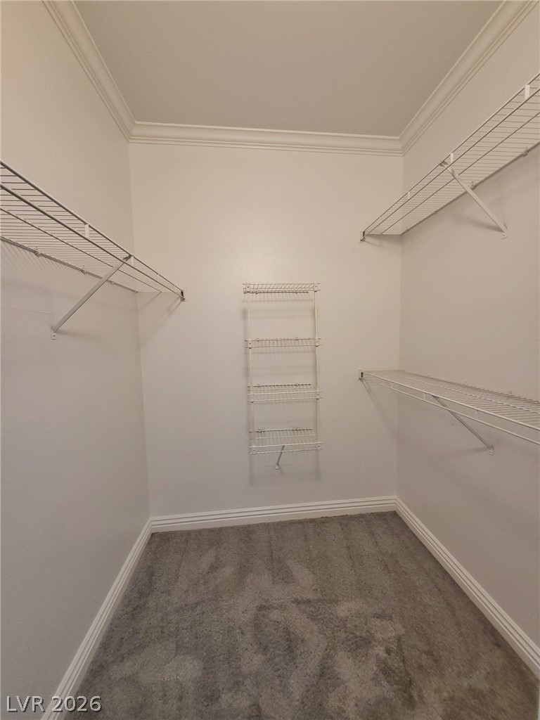 5525 West Flamingo Road, Unit 2040 Las Vegas, NV 89103 - Photo 10 of 15 A well-organized closet offers abundant shelving and a plush carpeted floor.