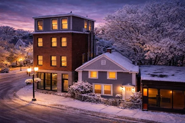 a front view of a house
