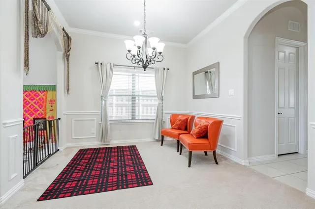 a living room with a christmas tree