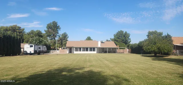 a view of a house with a outdoor space