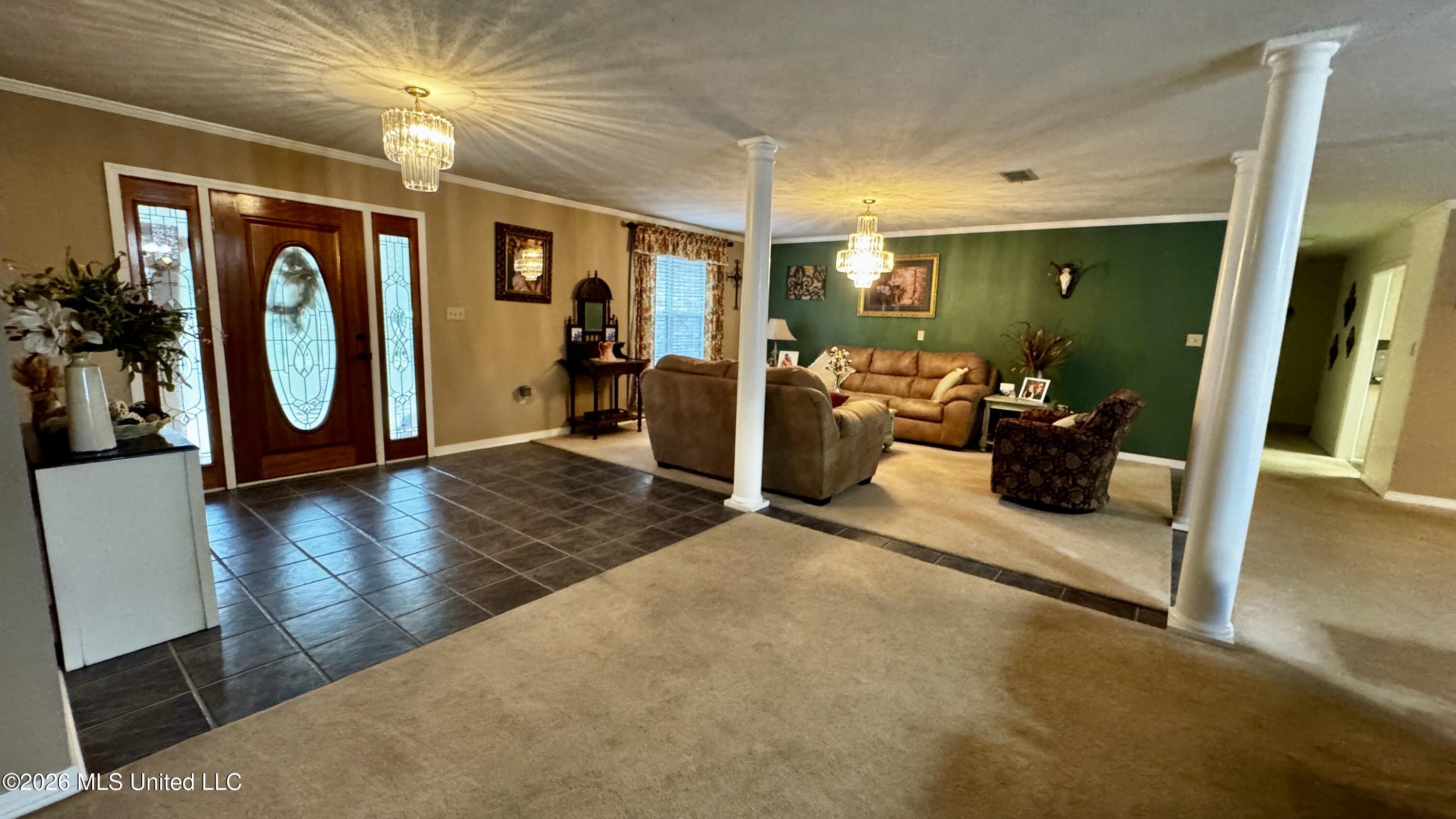 95 West Burnette Road Jayess, MS 39641 - Photo 9 of 27 Front Door-Sitting Area