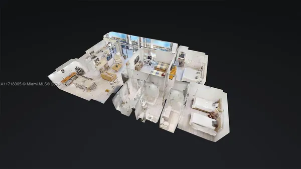 a bedroom with bed and a night stand