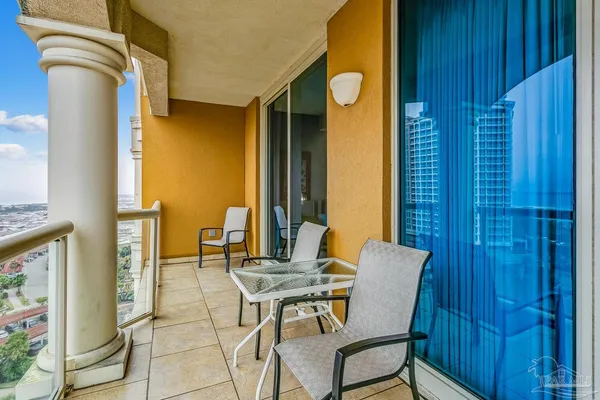 a view of balcony and patio