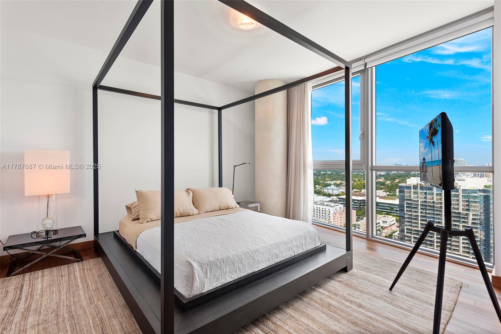 101 20th Street, Unit 3105 Miami Beach, FL 33139 - Photo 24 of 34 a bedroom with a bed and a large window