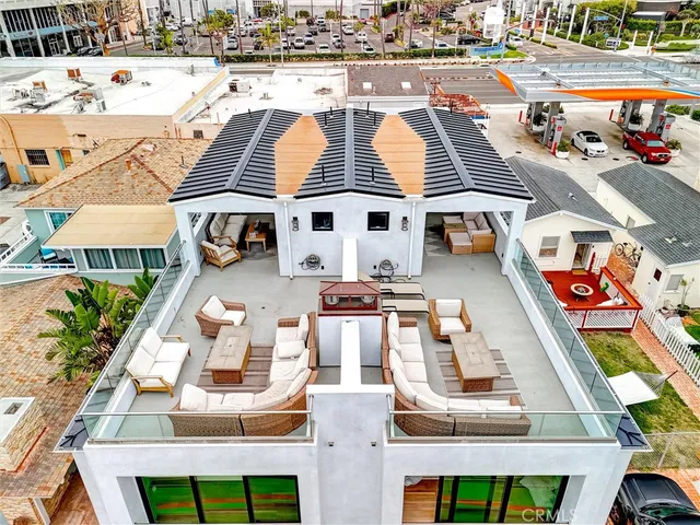 an aerial view of a city