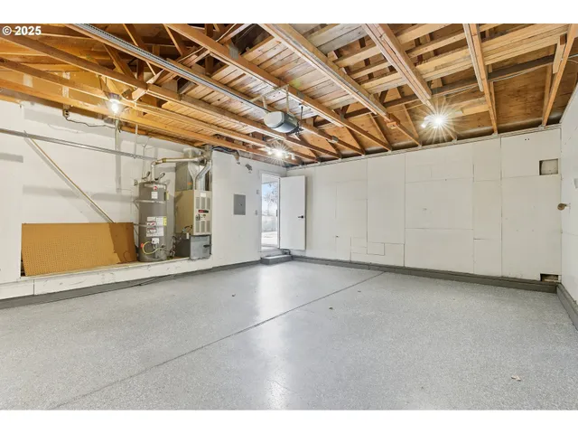 a view of a backyard with potted plants