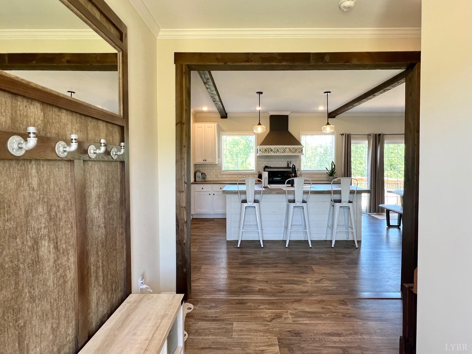 2747 Five Forks Road Bedford, VA 24523 - Photo 7 of 40 a living room with fireplace furniture and a wooden floor