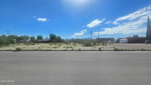 a view of a road and a building