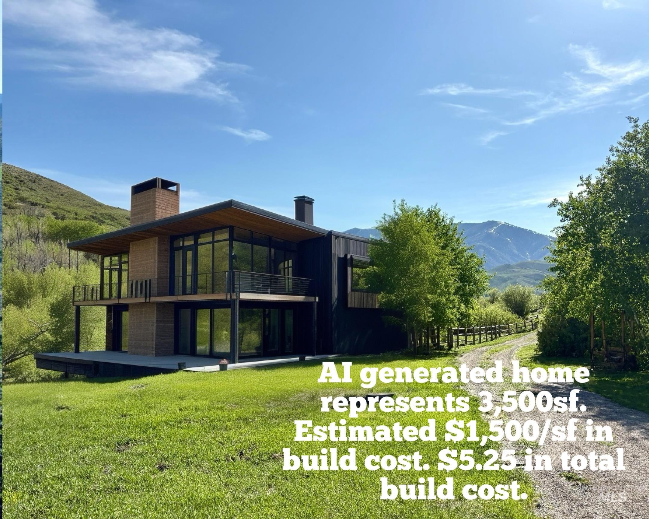 120 Keystone Street Sun Valley, ID 83353 - Photo 12 of 37 Back of property featuring a chimney, a balcony, a mountain view, a patio area, and a lawn