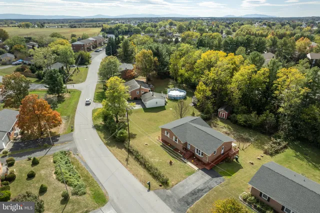a view of a lake with a city