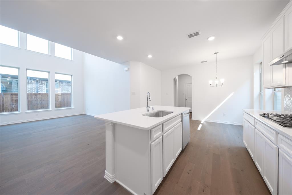 1413 Sun Gdn Way Justin, TX 76247 - Photo 6 of 36 a kitchen with stainless steel appliances granite countertop a sink and a stove