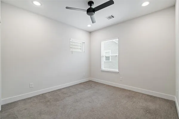 an empty room with an entryway