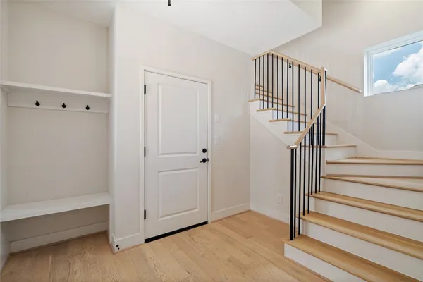 a view of entryway with stairs