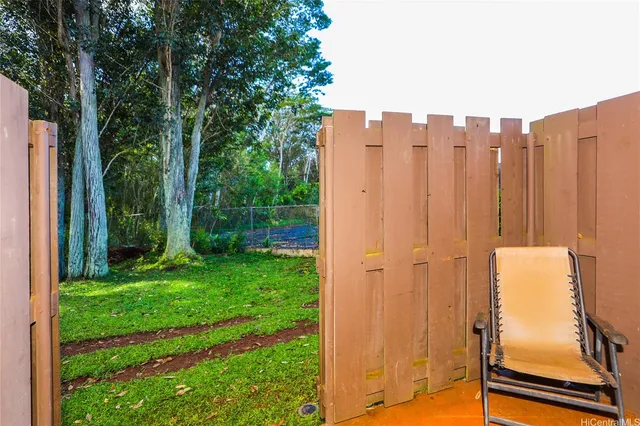 a view of a wooden door