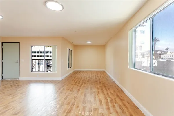 a view of an empty room and window