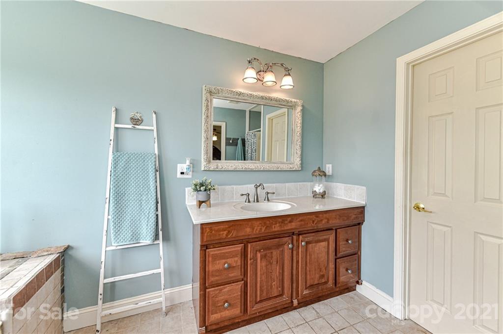 350 Curlee Road Polkton, NC 28135 - Photo 19 of 44 a bathroom with a double vanity sink and a mirror