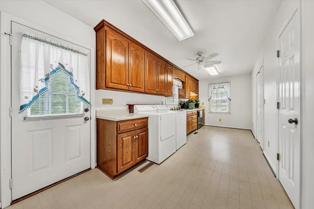 a view of storage and utility room