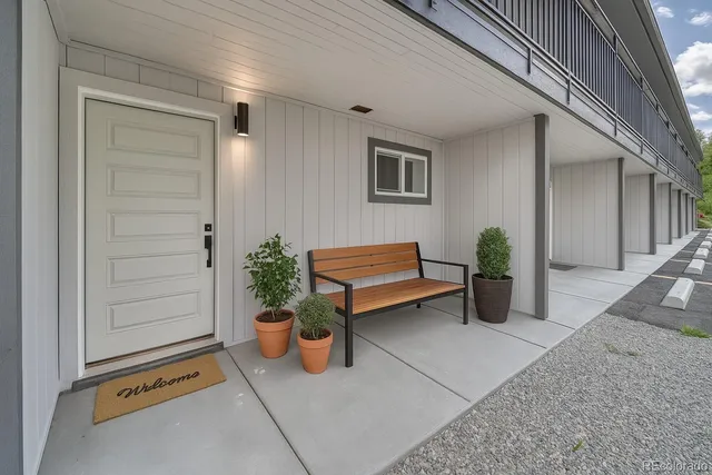a view of a entryway door of the house