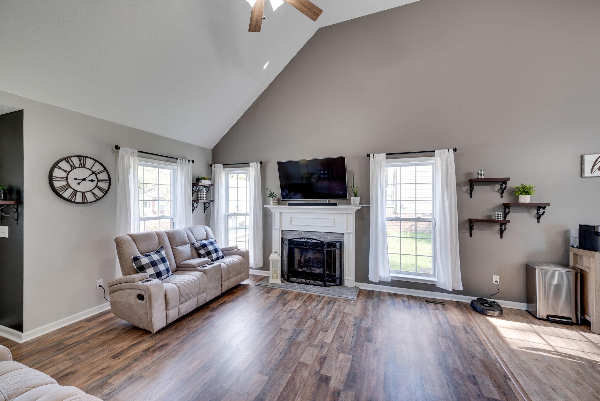 307 Red Bud Court Springfield, TN 37172 - Photo 7 of 33 a living room with furniture and a fireplace