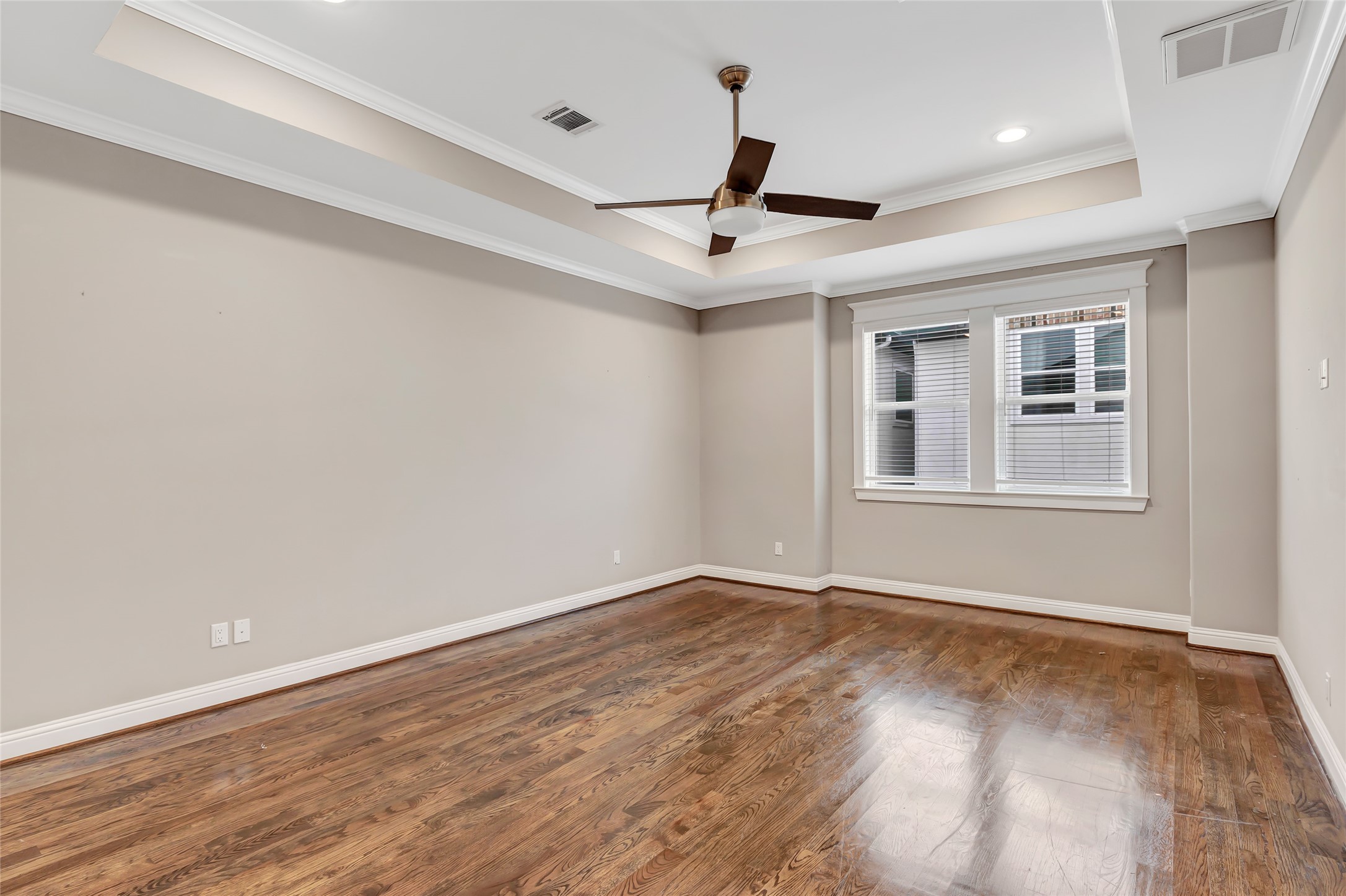 2810 Princeton Street Houston, TX 77009 - Photo 23 of 31 a view of empty room with wooden floor and fan